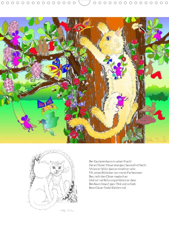 Posterbuch ohne Kalendarium / A3 / 13-mal Katzenleben