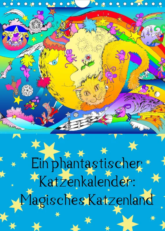 Posterbuch ohne Kalendarium/ A4 / Ein phantastischer Katzenkalender: Magisches Katzenland