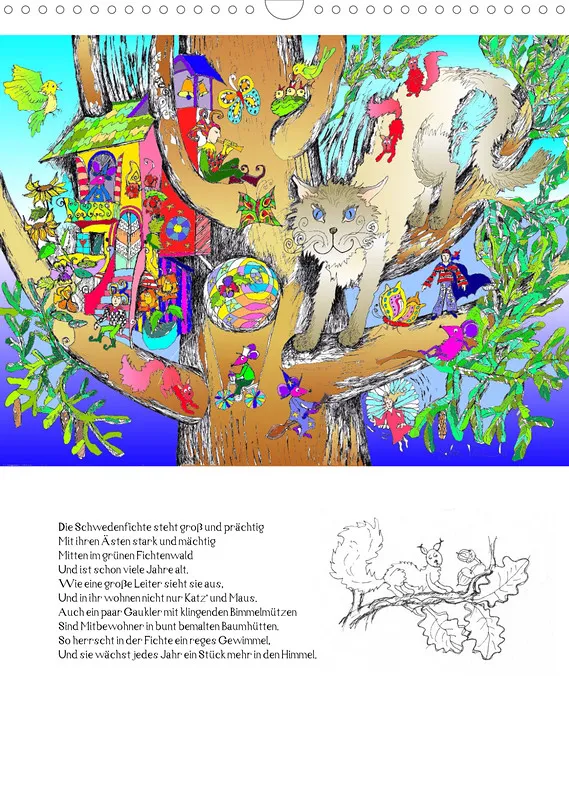 Posterbuch ohne Kalendarium / A3 / Ein phantastischer Katzenkalender: Magisches Katzenland