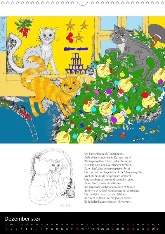 Kalender 2024 / A3 / 13-mal Katzenleben