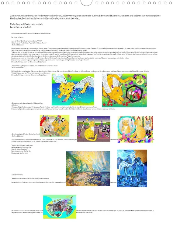 Posterbuch ohne Kalendarium / A3 / Ein phantastischer Katzenkalender: Magisches Katzenland