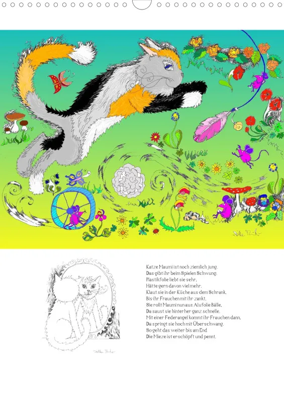 Posterbuch ohne Kalendarium / A3 / 13-mal Katzenleben