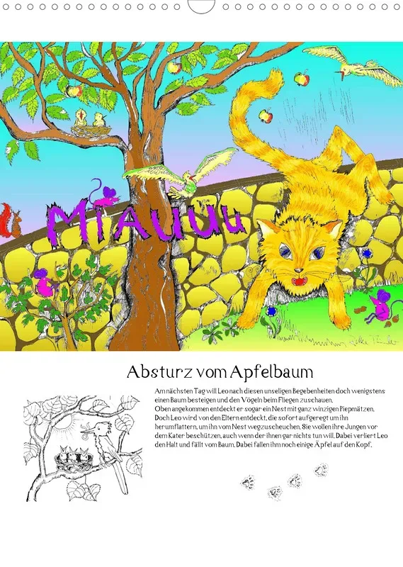 Posterbuch ohne Kalendarium/ A3 / Kater Leo Flederkater