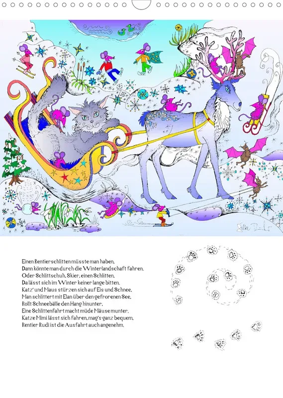 Posterbuch ohne Kalendarium / A3 / Ein phantastischer Katzenkalender: Magisches Katzenland