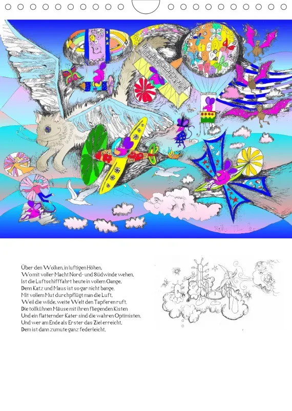 Posterbuch ohne Kalendarium/ A4 / Ein phantastischer Katzenkalender: Magisches Katzenland