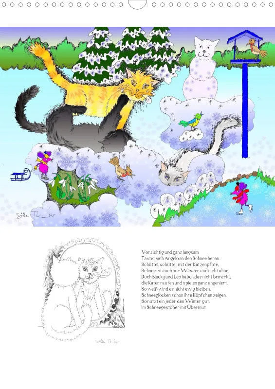 Posterbuch ohne Kalendarium / A3 / 13-mal Katzenleben
