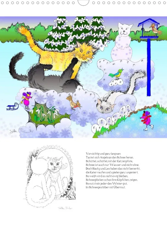 Posterbuch ohne Kalendarium / A3 / 13-mal Katzenleben