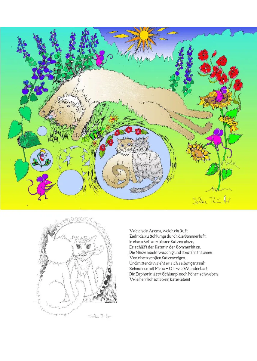 Posterbuch ohne Kalendarium/ A4 / 13-mal Katzenleben