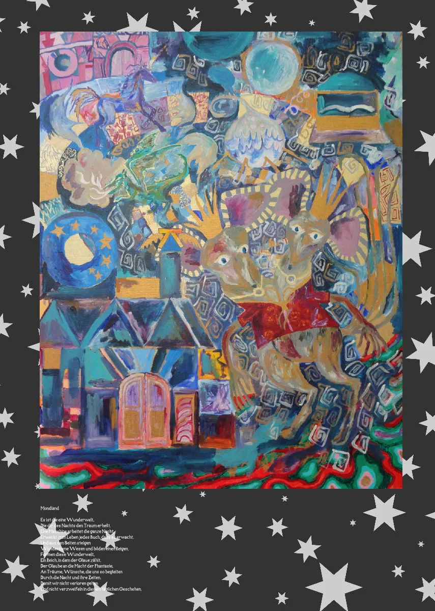 Posterbuch ohne Kalendarium / A4 / Eine Herde blauer Pferde