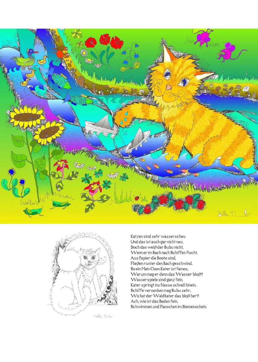 Posterbuch ohne Kalendarium/ A4 / 13-mal Katzenleben
