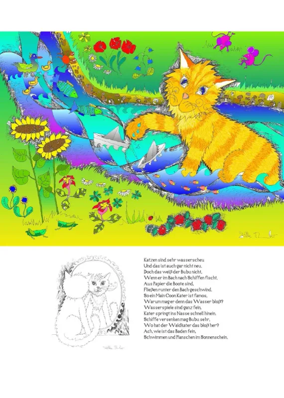 Posterbuch ohne Kalendarium/ A4 / 13-mal Katzenleben