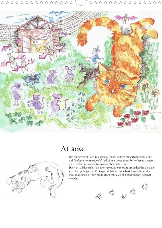 Posterbuch ohne Kalendarium / A3 / Kater Leo, der Flederkater
