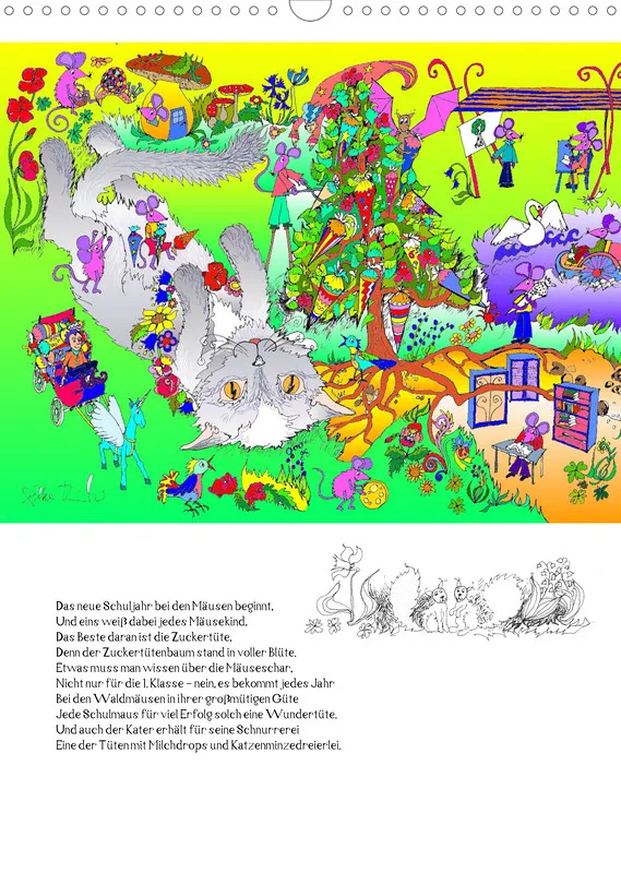 Posterbuch ohne Kalendarium / A3 / Ein phantastischer Katzenkalender: Magisches Katzenland