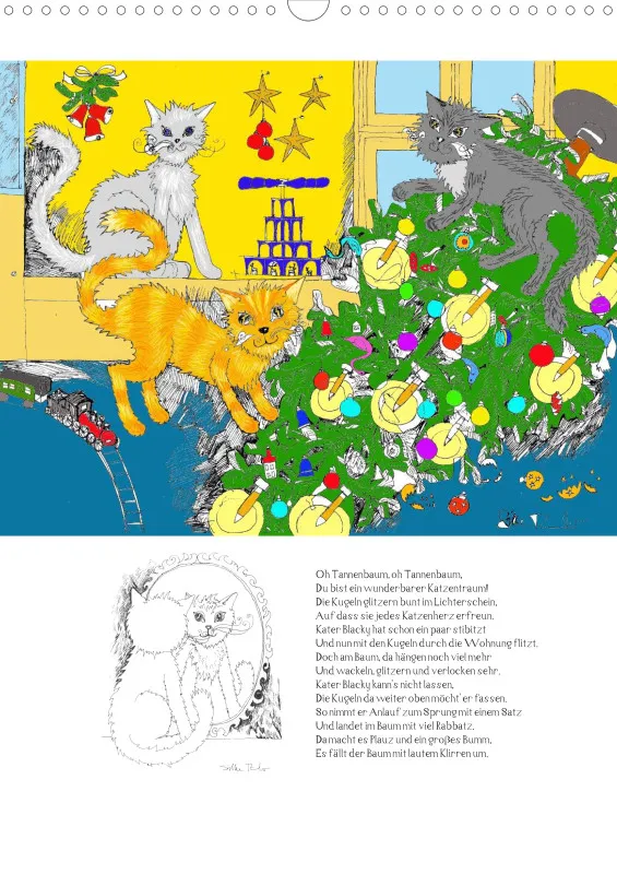 Posterbuch ohne Kalendarium / A3 / 13-mal Katzenleben