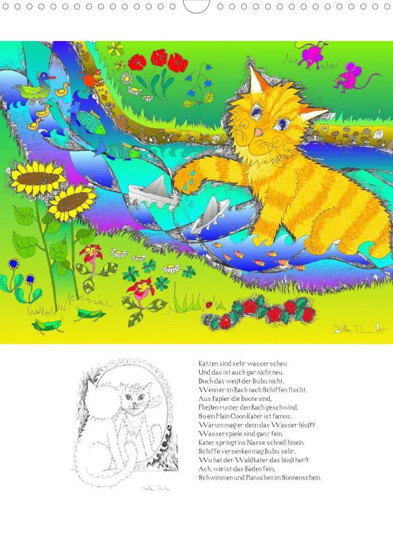 Posterbuch ohne Kalendarium / A3 / 13-mal Katzenleben