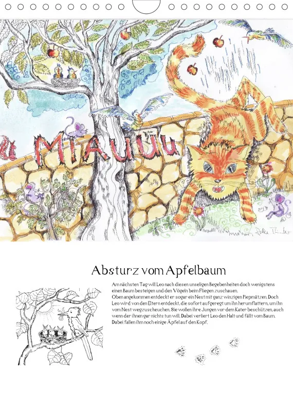 Posterbuch ohne Kalendarium / A4 / Kater Leo, der Flederkater