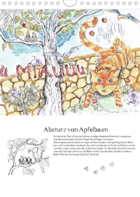 Posterbuch ohne Kalendarium / A4 / Kater Leo, der Flederkater