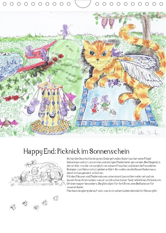 Posterbuch ohne Kalendarium / A4 / Kater Leo, der Flederkater