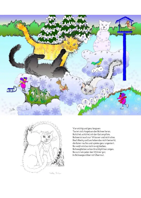 Posterbuch ohne Kalendarium/ A4 / 13-mal Katzenleben