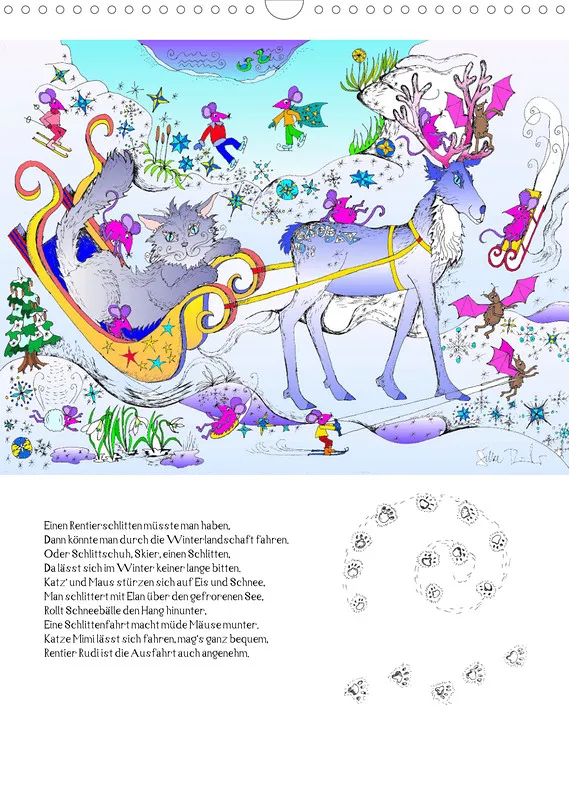 Posterbuch ohne Kalendarium / A3 / Ein phantastischer Katzenkalender: Magisches Katzenland