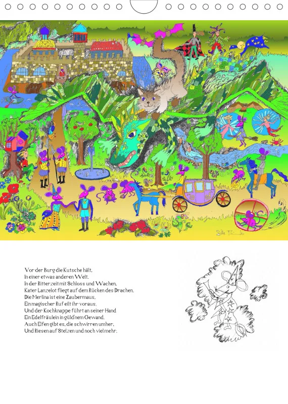 Posterbuch ohne Kalendarium/ A4 / Ein phantastischer Katzenkalender: Magisches Katzenland