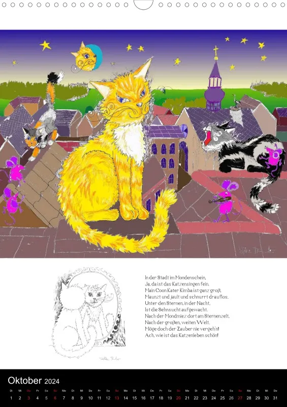 Kalender 2024 / A3 / 13-mal Katzenleben