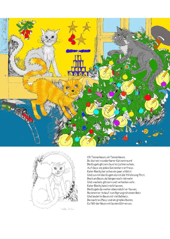 Posterbuch ohne Kalendarium/ A4 / 13-mal Katzenleben