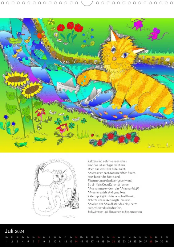 Kalender 2024 / A3 / 13-mal Katzenleben