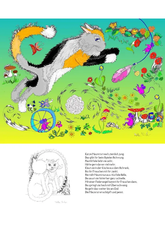 Posterbuch ohne Kalendarium/ A4 / 13-mal Katzenleben