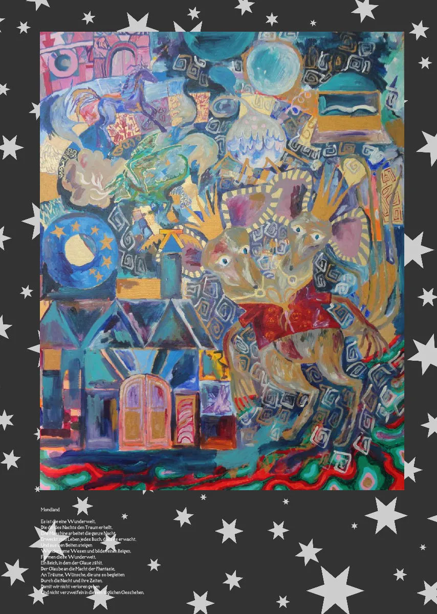 Posterbuch ohne Kalendarium / A3 / Eine Herde blauer Pferde