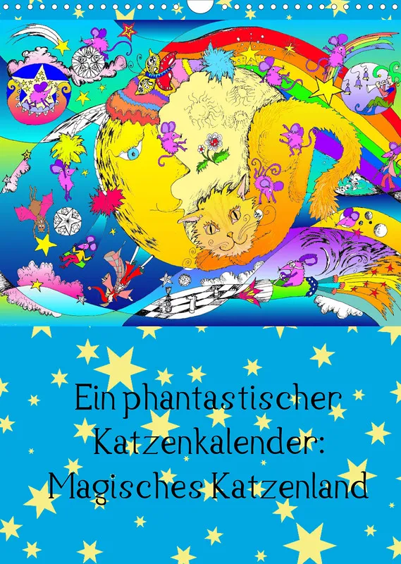 Posterbuch ohne Kalendarium / A3 / Ein phantastischer Katzenkalender: Magisches Katzenland