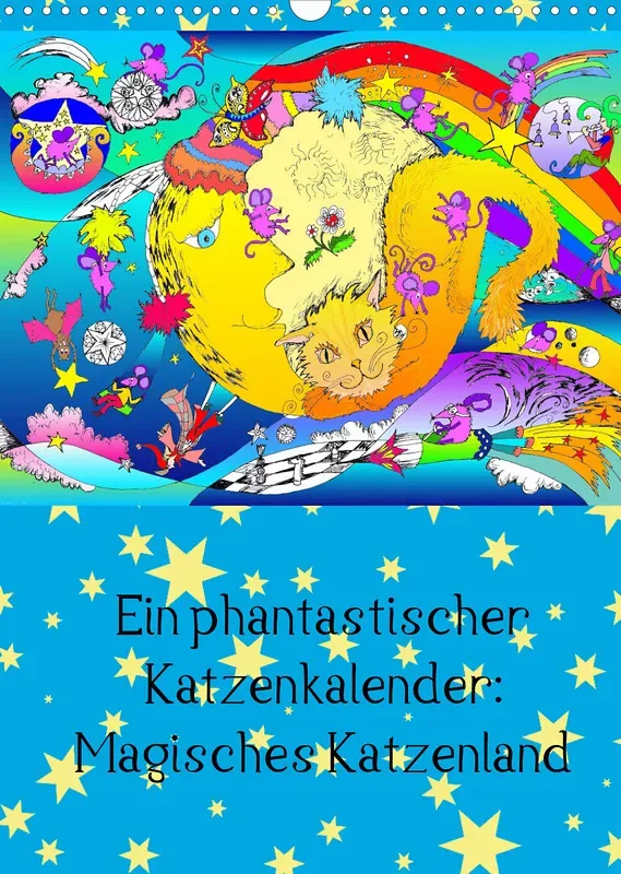 Posterbuch ohne Kalendarium / A3 / Ein phantastischer Katzenkalender: Magisches Katzenland
