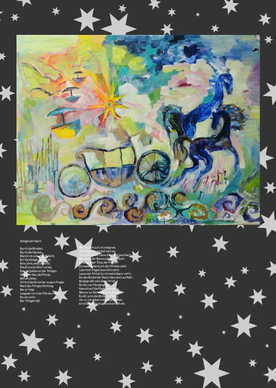 Posterbuch ohne Kalendarium / A3 / Eine Herde blauer Pferde
