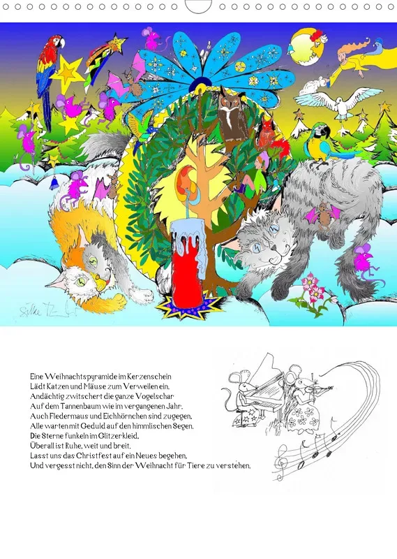 Posterbuch ohne Kalendarium / A3 / Ein phantastischer Katzenkalender: Magisches Katzenland