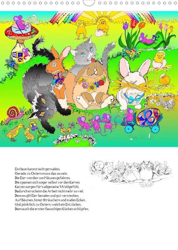Posterbuch ohne Kalendarium / A3 / Ein phantastischer Katzenkalender: Magisches Katzenland