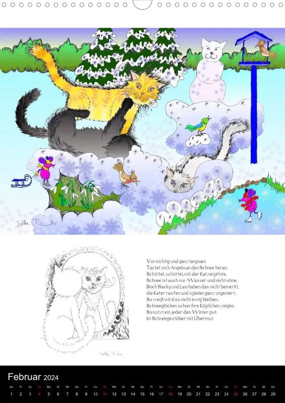 Kalender 2024 / A3 / 13-mal Katzenleben