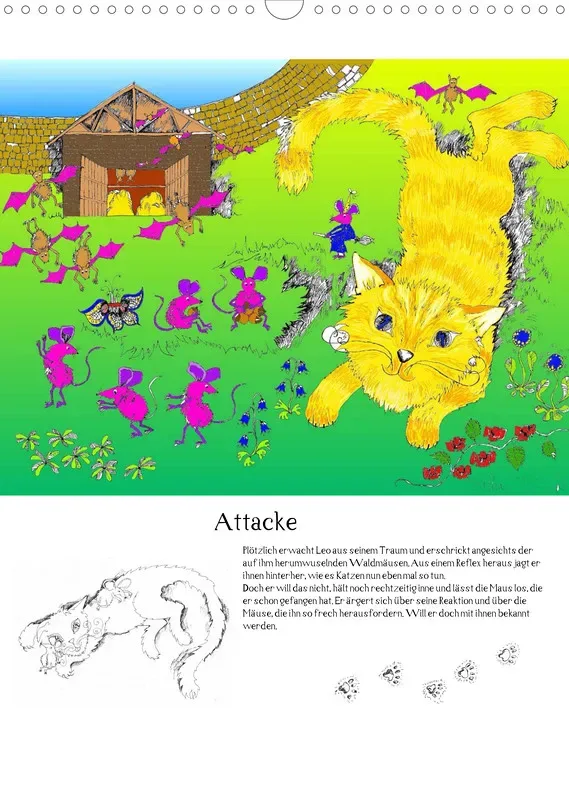 Posterbuch ohne Kalendarium/ A3 / Kater Leo Flederkater