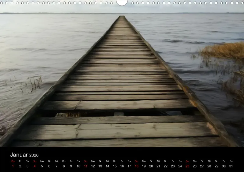 Dangast, Kunst am Jadebusen Kalender A3 (DE)