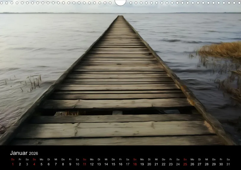 Dangast, Kunst am Jadebusen Kalender A3 (DE)