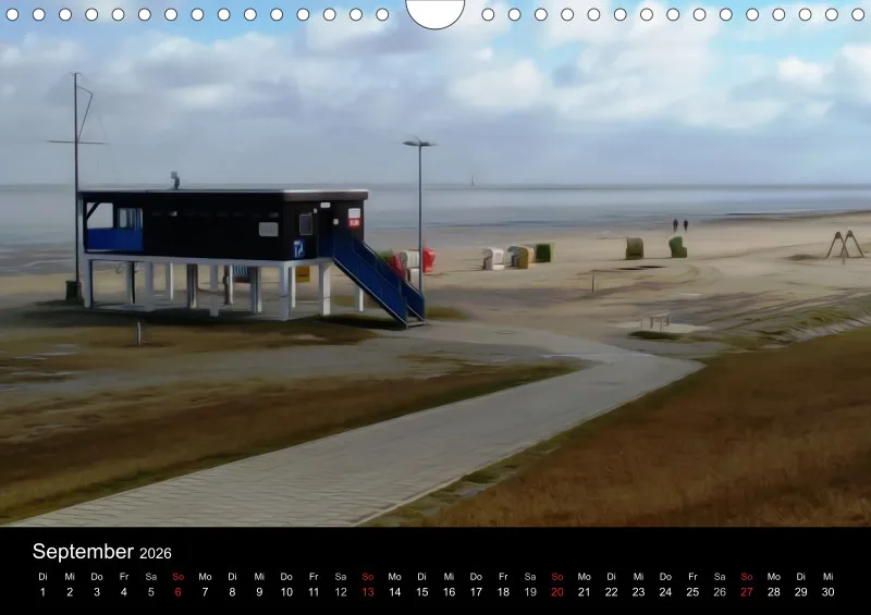 Dangast, Kunst am Jadebusen Kalender A4 (DE)