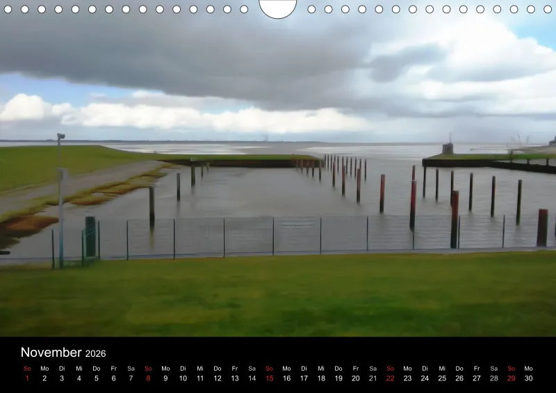 Dangast, Kunst am Jadebusen Kalender A4 (DE)