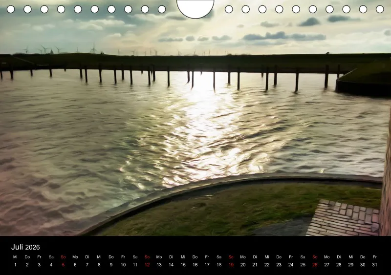 Dangast, Kunst am Jadebusen Kalender A5 (DE)