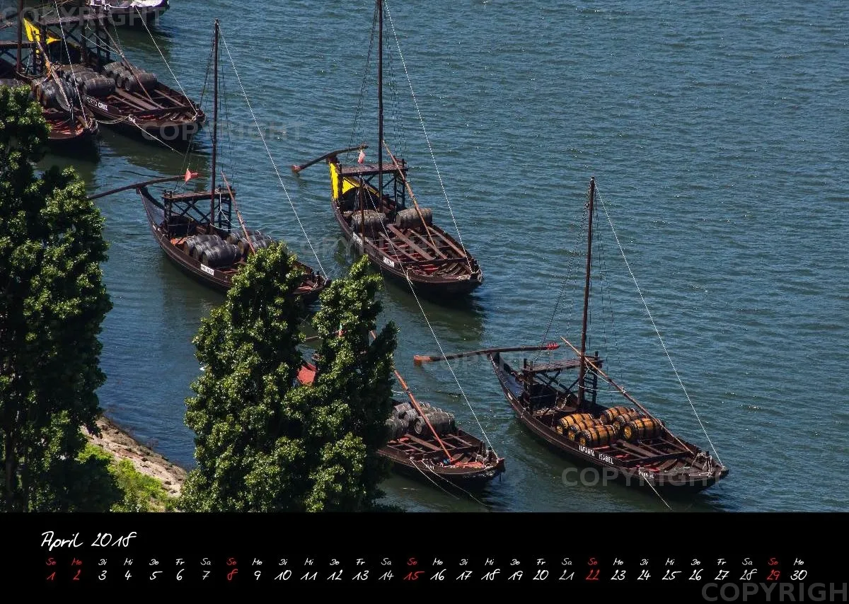 (18) Bildkalender A3 quer - Porto 2018