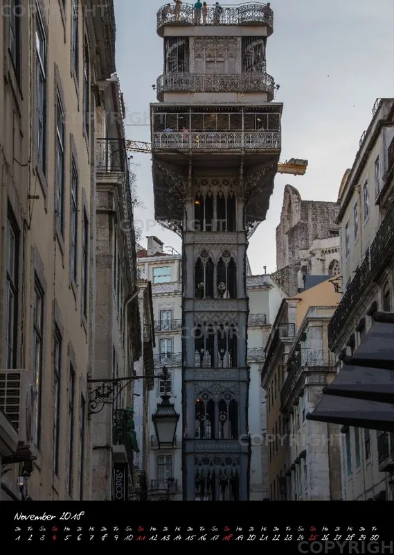 (17) Bildkalender A3 hoch - Lissabon 2018