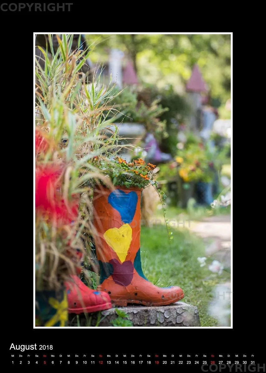 (47) Bildkalender A3 hoch - Gartenschau 2018