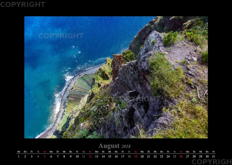 (26) Bildkalender A3 quer - Madeira 2018