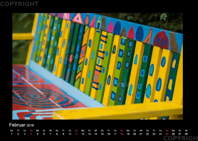 (46) Bildkalender A4 quer - Gartenschau 2018