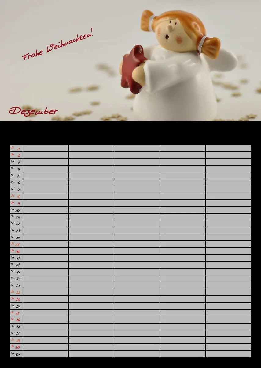 (28) Familienplaner A3 hoch - 5-spaltig- 2018