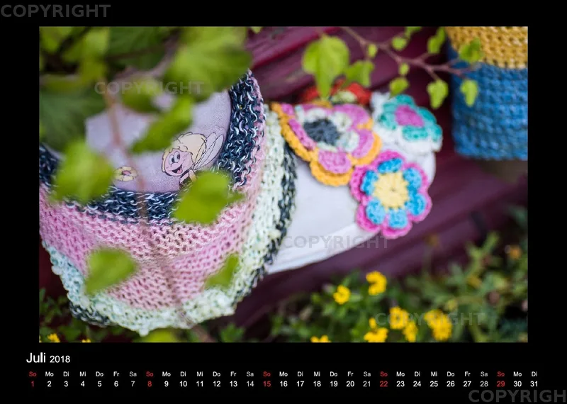 (46) Bildkalender A4 quer - Gartenschau 2018