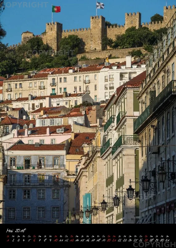 (17) Bildkalender A3 hoch - Lissabon 2018